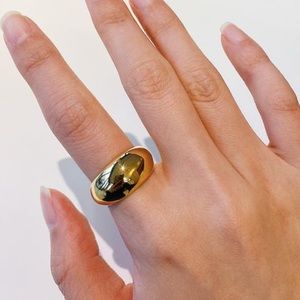14K Gold Plated Statement Dome Ring